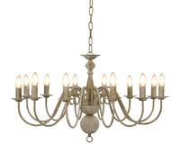 Vidaxl Lustre Blanc Antique 12 Ampoules E14 Blanc