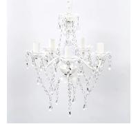 vidaXL Lustre en cristal transparent 240309 – Luminaire pour salon et chambre