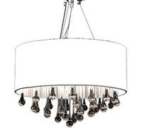vidaXL Lustre Moderne Plafonnier Cristal Lampe Éclairage Lumière Salon Maison 60345 Blanc G