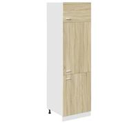 vidaXL Armoire réfrigérée Lyon – Chêne Sonoma – 60 x 57 x 207 cm – Bois d'ingénierie