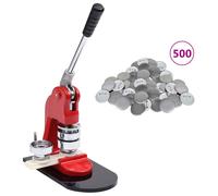 vidaXL Machine ¿¿ badges avec 500 pi¿¿ces de bouton ¿¿ ¿¿pingle 37 mm