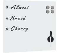 vidaXL Magneetbord voor aan de wand 40x40 cm glas285372 Blanc G