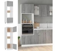 Panneau de Lave-vaisselle Accessoire Cuisine Gris Béton Bois d’Ingénierie vidaXL
