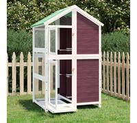 Vidaxl Maison À Oiseaux Moka 97x81x152 Cm Bois Massif De Pin