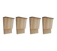 vidaXL Maison pou chauve-souris 4 pcs 22 x 12 x 34 cm Bois