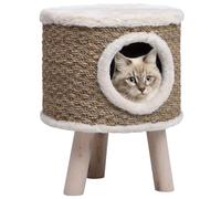 vidaXL Maison pour Chat avec Pieds en Bois 41 cm Herbiers Marins Couchage