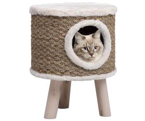 vidaXL Maison pour Chat avec Pieds en Bois 41 cm Herbiers Marins