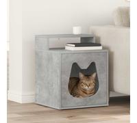 Vidaxl Maison Pour Chat Béton 42,5 X 40 X 53,5 Cm Bois D'ingénierie