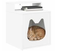 vidaXL Maison pour chat moderne – Bois d'ingénierie, rectangulaire, 42,5×40×52,5 cm usage intérieur