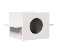 vidaXL Maison pour Chat Blanc 51x35x30 cm Bois de pin Massif, Maison pour Chats d'intérieur, Meuble pour Chats, Maison pour Chats en Bois