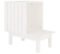 vidaXL Maison pour Chat Blanc 60x36x60 cm Bois de pin Massif