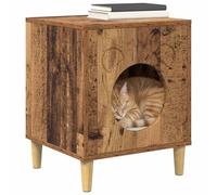 Vidaxl Maison Pour Chat Bois Ancien 42,5 X 40 X 52,5 Cm