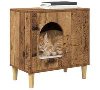 vidaXL Maison pour Chat Bois Ancien 51 x 30 x 52 cm Bois d'ingénierie, Salon, Rectangle, Style Moderne avec mobilier Minimaliste, matériaux de qualité, pour espaces contemporains, 4