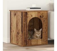 Vidaxl Maison Pour Chat Bois Ancien 53 X 52 X 62 Cm Bois D'ingénierie