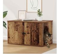 vidaXL Maison pour chat Bois ancien 85 x 55 x 50 cm Bois d'ingénierie rectangulaire