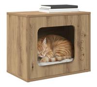 vidaXL Maison pour chat Chêne artisanal 51x30x42 cm – Design moderne, facile à monter, entretien simple