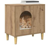 Vidaxl Maison Pour Chat Chêne Artisan 51 X 30 X 52 Cm