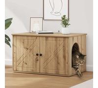 vidaXL Maison pour chat Chêne Artisan – Refuge moderne et confortable – 85 x 55 x 50 cm