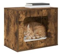 vidaXL Maison pour Chat Chêne fumé 51 x 30 x 42 cm Bois d'ingénierie, Maison Moderne pour Chat, Habitat rectangulaire pour félin, mobilier intérieur pour Animaux, Retraite Minimaliste