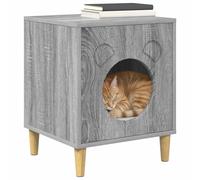 vidaXL Maison pour chat Gris Sonoma 42,5 x 40 x 52,5 cm, Salle de séjour, Rectangulaire, Design Moderne, Aménagement de Meubles, Style Élégant, Zone de Confort, Approche Minimaliste, Ambiance Douillet