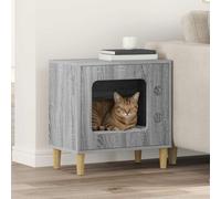 Vidaxl Maison Pour Chat Gris Sonoma 51 X 30 X 52 Cm Bois D'ingénierie