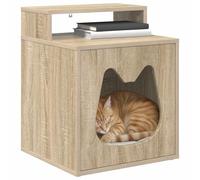 vidaXL Maison pour chat Sonoma 42,5 x 40 x 53,5 cm Bois d'ingénierie Moderne Facile à monter