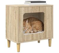 vidaXL Niche pour chat Sonoma Bois d'ingénierie 51x30x52 cm Durable pour intérieur
