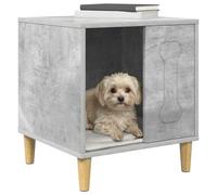 vidaXL Maison pour Chiens Béton 44 x 42 x 49 cm Bois d'ingénierie, Maison pour Chien Tendance, abri Moderne pour Animaux, Refuge Confortable et Durable à l'intérieur