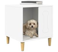 vidaXL Maison pour chiens Blanc 44 x 42 x 49 cm Bois d'ingénierie