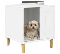 vidaXL Maison pour chiens blanc brillant 44 x 42 x 49 cm – Design rectangulaire, rangement pratique