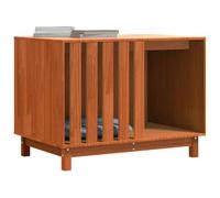 vidaXL Maison pour Chiens Brun Cire 90 x 60 x 67 cm Pin Massif, Salon, Maison pour Chien résistante, Refuge Moderne en Bois, Confortable Kennel, Simple abri pour Animaux