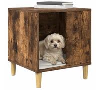 vidaXL Maison pour Chiens Chêne fumé 44 x 42 x 49 cm Bois d'ingénierie, Salon, Design rectangulaire Simple, Rangement Pratique, Matériaux durables, Look Contemporain, Solutions Pratiques