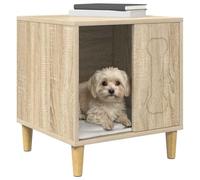 vidaXL Maison pour Chiens Sonoma 44 x 42 x 49 cm Bois d'ingénierie, Maison pour Chien Tendance, abri Moderne pour Animaux, Refuge Confortable et Durable à l'intérieur