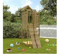 vidaXL Maisonnette de jeu avec mur d'escalade bois de pin imprégné 3156876