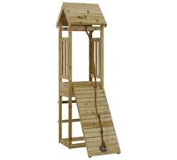vidaXL Maisonnette de Jeu avec Mur d'escalade Bois de pin imprégné, Aire de Jeux de Jardin, maisonnette, cabane de Jardin Enfant, Aire de Jeux en Bois