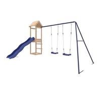 vidaXL Maisonnette de Jeu avec Toboggan balançoires Bois Massif de pin Taille unique