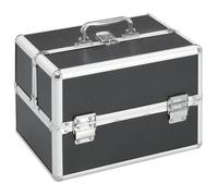 vidaXL Mallette à maquillage 22x30x21 cm Noir Aluminium