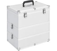 vidaXL Mallette à maquillage 37x24x40 cm Argenté Aluminium