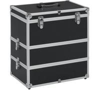 vidaXL Mallette à maquillage 37x24x40 cm Noir Aluminium