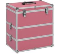 vidaXL Mallette à maquillage 37x24x40 cm Rose Aluminium Rose