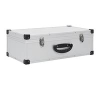 vidaXL Mallette de rangement pour 80 CD en aluminium et ABS Argenté