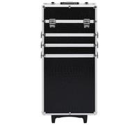 vidaXL Chariot de maquillage Aluminium Noir avec motif de crocodile Noir