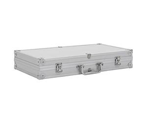 vidaXL Mallette pour Arme à Feu Malette Pistolet Malette Arme de Poing Valise à Pistolet Coffre à Pistolet Malette de Rangement Aluminium ABS Argenté