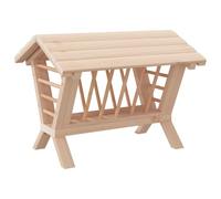 vidaXL Mangeoire à Foin pour Lapins, Râtelier à Foin avec Couvercle pour Petits Animaux, Distributeur de Foin pour Lapin, Bois Massif de Sapin