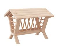 vidaXL Mangeoire à Foin pour Lapins, Râtelier à Foin avec Couvercle pour Petits Animaux, Distributeur de Foin pour Lapin, Bois Massif de Sapin