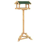 Vidaxl Mangeoire À Oiseaux Et Support 37x28x100cm Bois De Sapin Massif