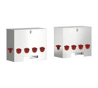 vidaXL Mangeoire pour poules 2 pcs Argent 60,5 x 29 x 51 cm