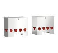 Vidaxl Mangeoire Pour Poules 2 Pcs Argent 60,5 X 29 X 51 Cm