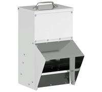 vidaXL Mangeoire pour Poules Argent 20 x 25 x 35 cm Acier galvanisé, Designs de Jardin et de terrasse, mobilier Moderne et Durable pour l'extérieur, Oasis de détente et de rassemblements