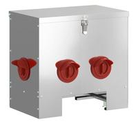 vidaXL Mangeoire pour poules 60,5 x 29 x 51 cm Argent – Acier galvanisé, rectangulaire